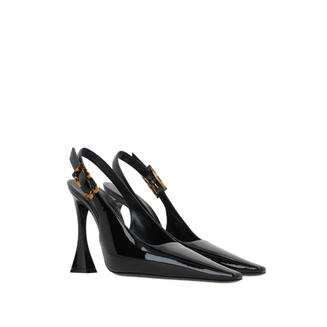 Dune Patent Leather Slingbacks-SAINT LAURENT-JOHN JULIA