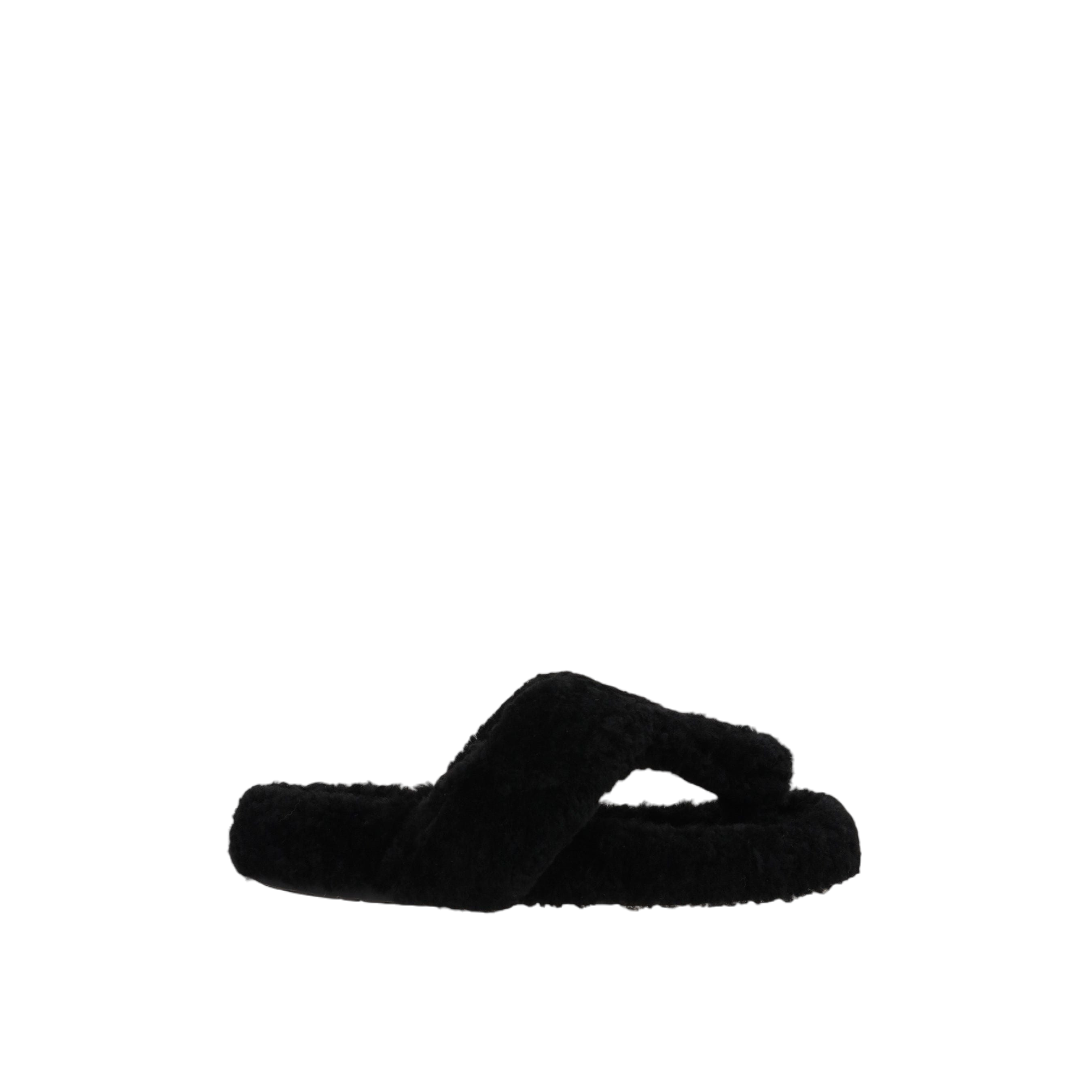 Ease Shearling Thong Sandals-LOEWE-JOHN JULIA