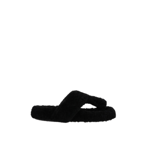 Ease Shearling Thong Sandals-LOEWE-JOHN JULIA