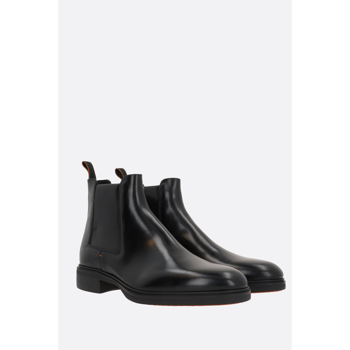 Easy Chelsea Boots In Polished Leather-SANTONI-JOHN JULIA