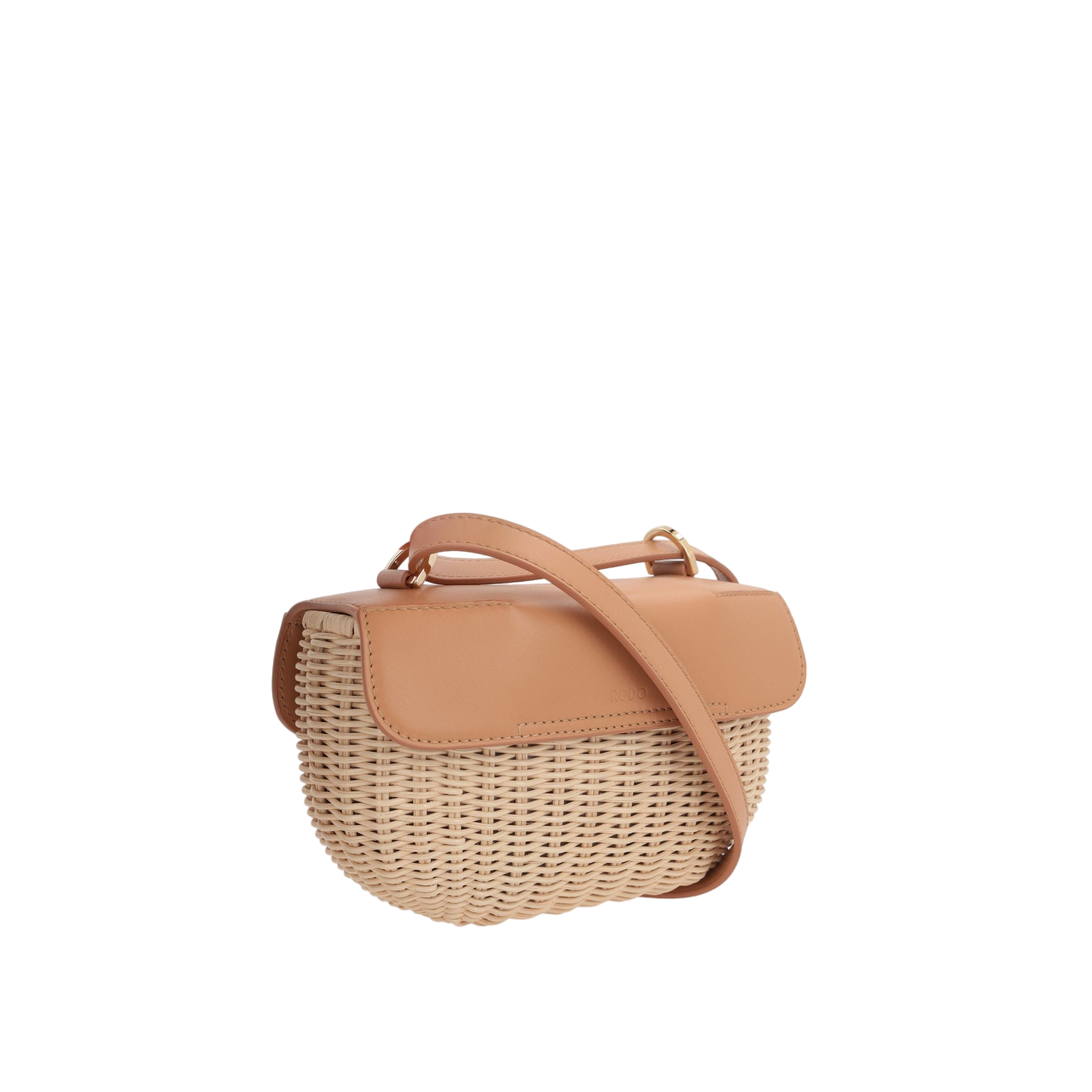 Eloise Willow and Leather Crossbody Bag-RODO-JOHN JULIA