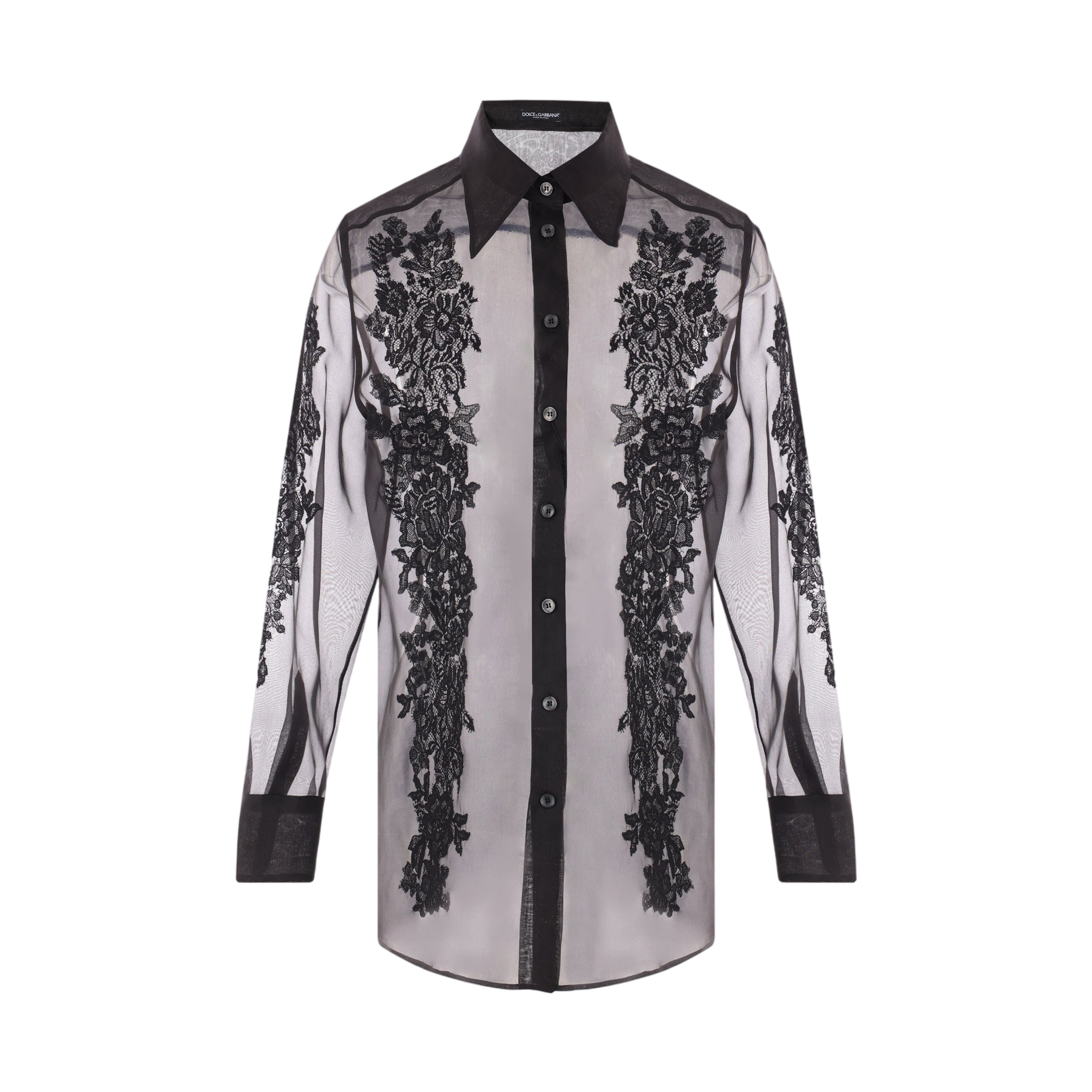 Embroidered Organza Shirt-DOLCE & GABBANA-JOHN JULIA