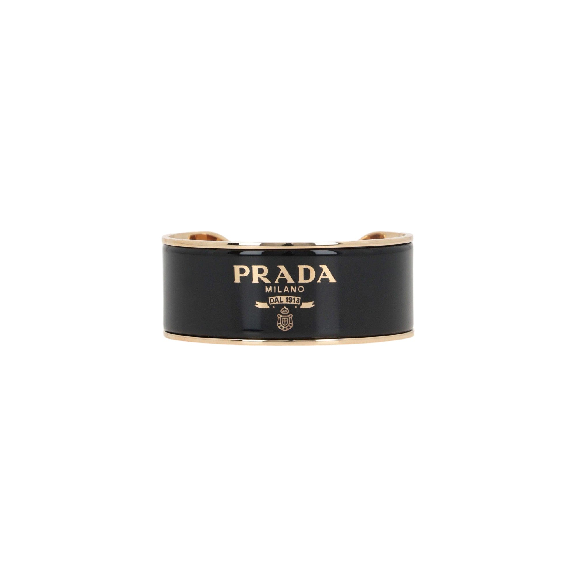 Enameled Brass Cuff Bracelet-PRADA-JOHN JULIA