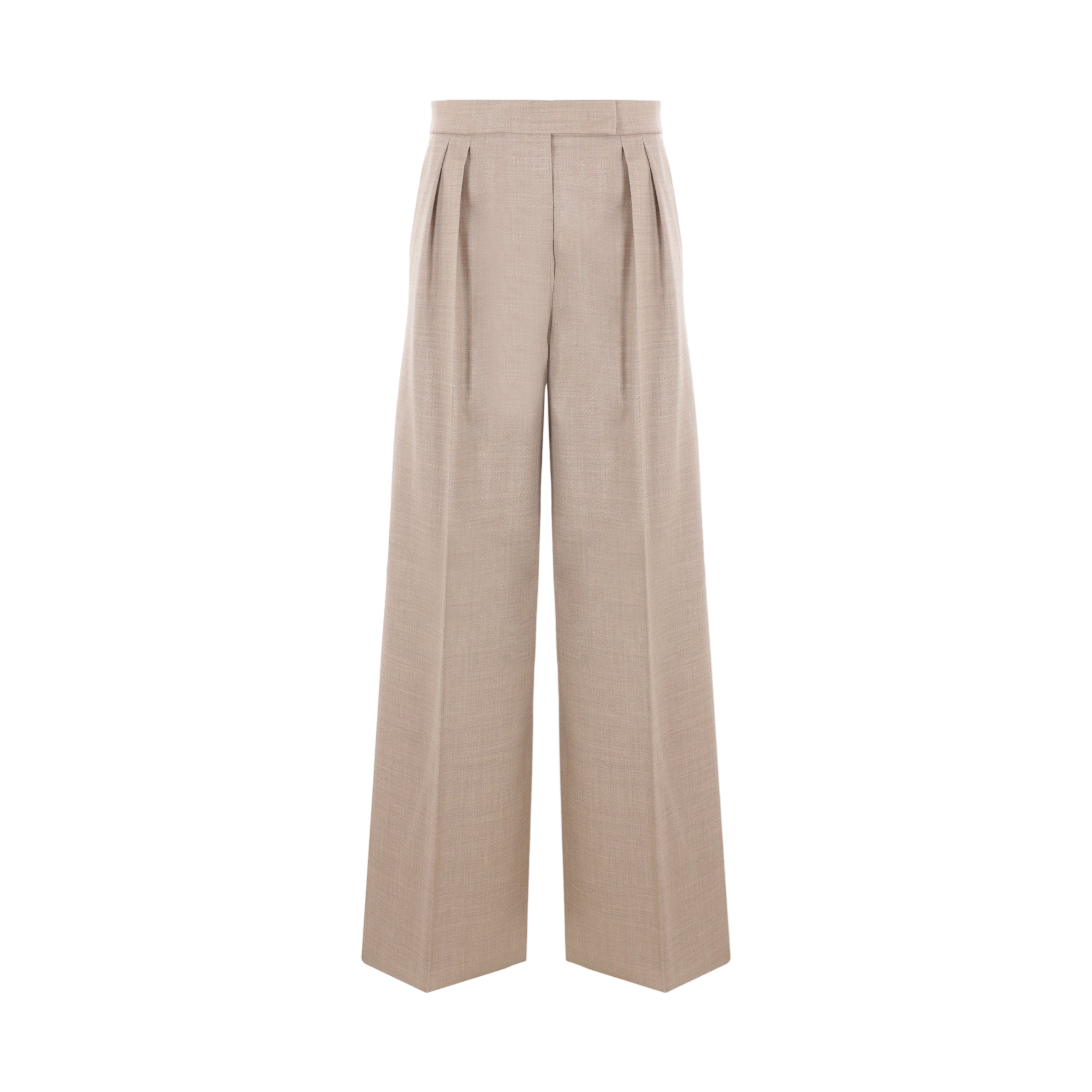 Entrata Wide-leg Wool Trousers-MAX MARA-JOHN JULIA