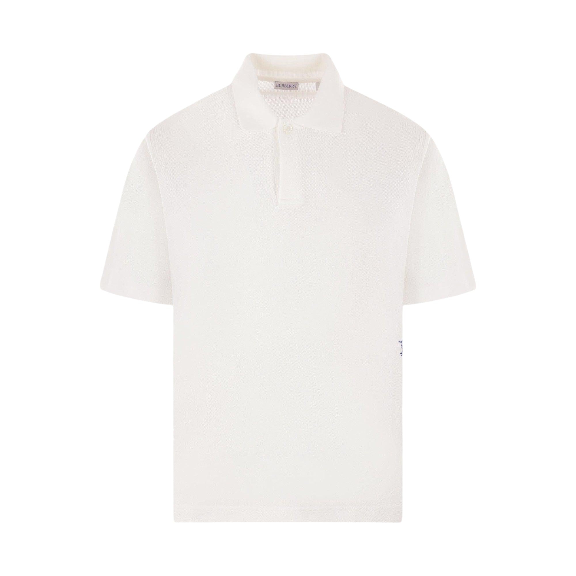 Equestrian Logo Oversized Polo Shirt-BURBERRY-JOHN JULIA