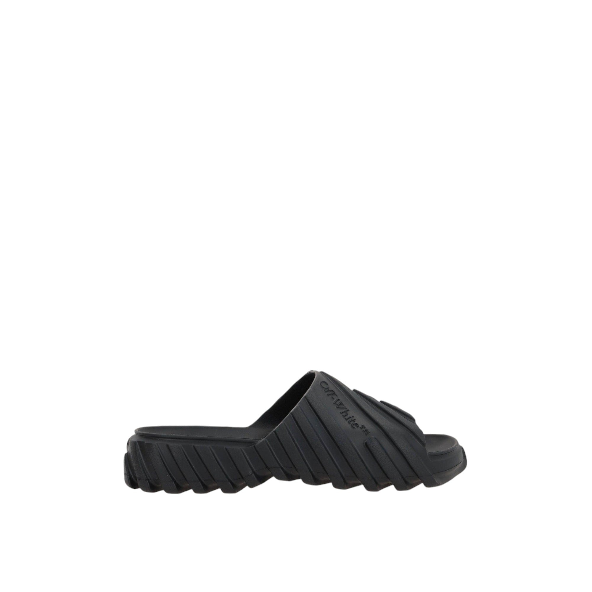 Exploration Rubber Slide Sandals-OFF-WHITE-JOHN JULIA