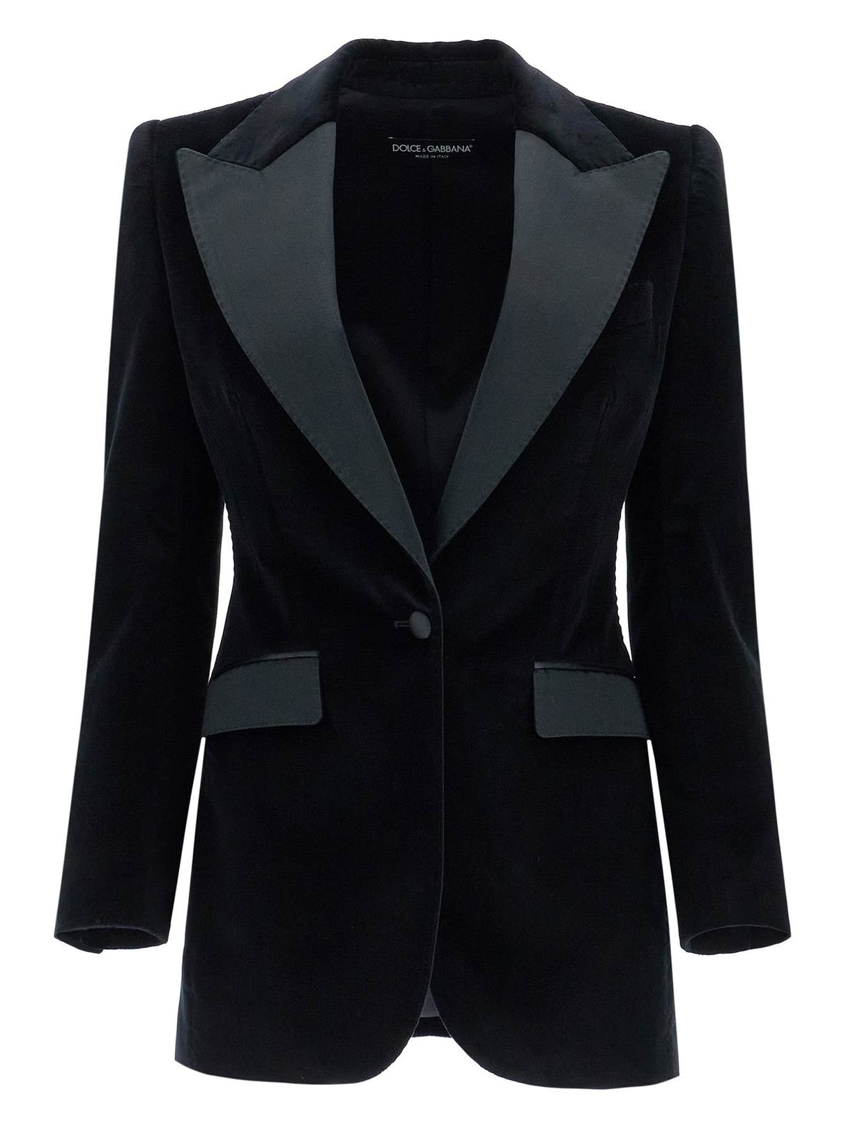 Turlington Velvet Tuxedo Jacket-Dolce & Gabbana-JOHN JULIA