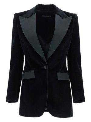 Turlington Velvet Tuxedo Jacket-Dolce & Gabbana-JOHN JULIA