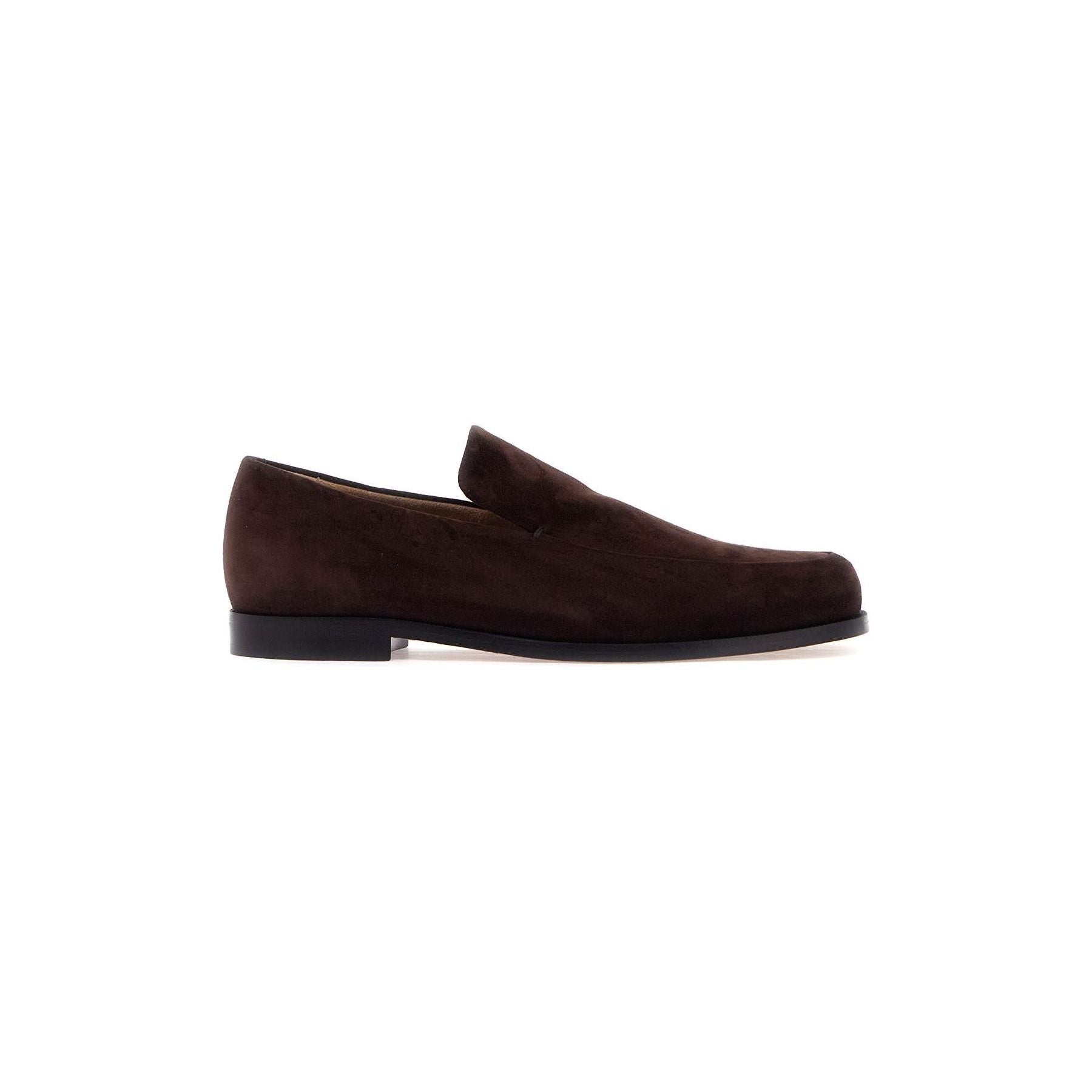 KHAITE-Alessio Suede Leather Loafers -JOHN JULIA.