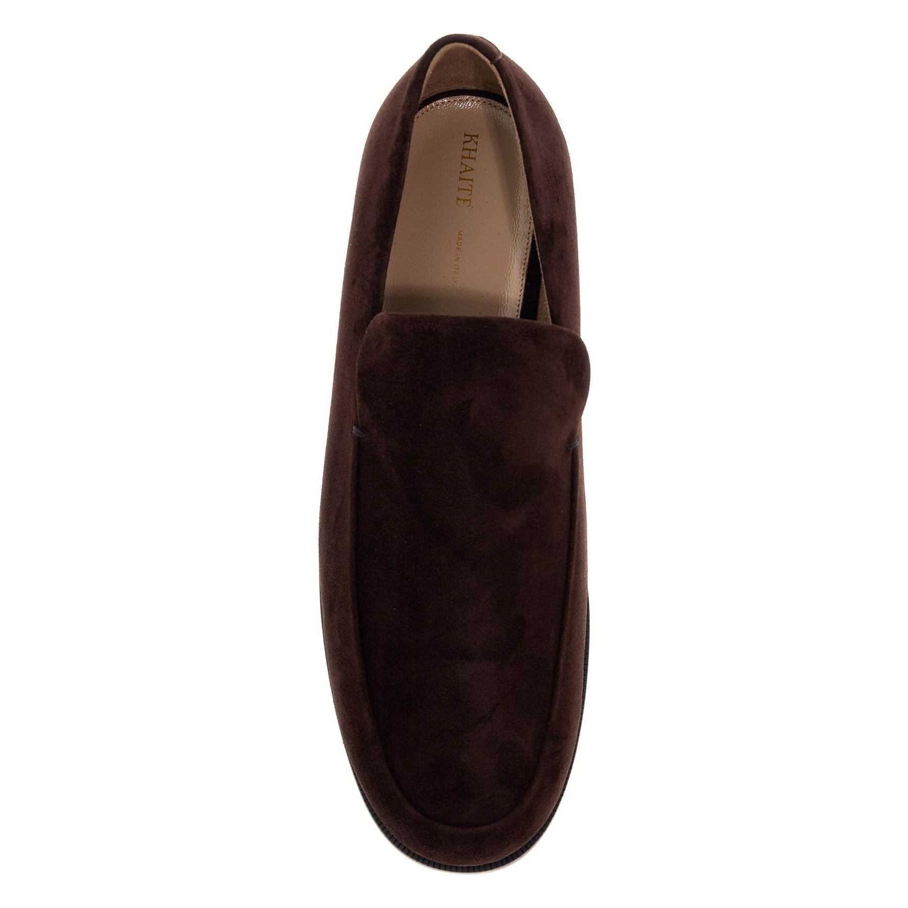 KHAITE-Alessio Suede Leather Loafers -JOHN JULIA.