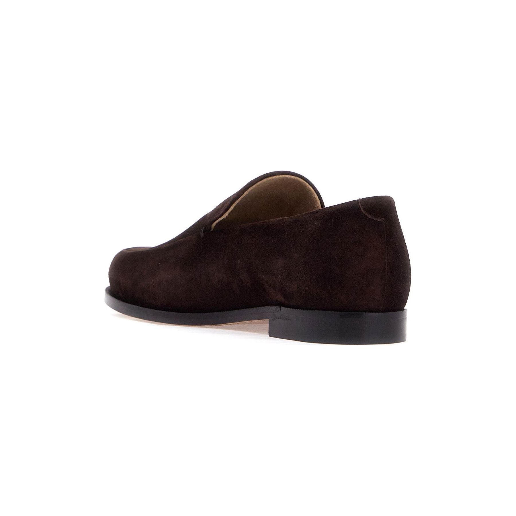 KHAITE-Alessio Suede Leather Loafers -JOHN JULIA.