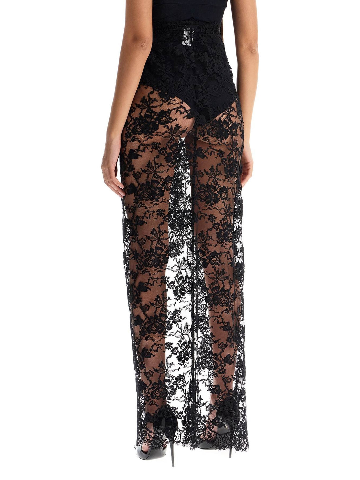 Floral Lace Maxi Skirt-Dolce & Gabbana-JOHN JULIA