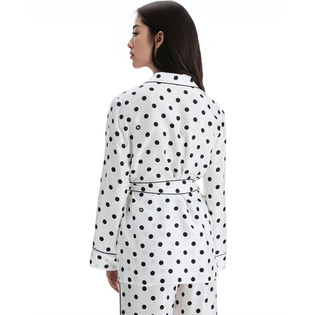 DOLCE & GABBANA-Polka-Dot Silk Twill Pajama Shirt -JOHN JULIA.