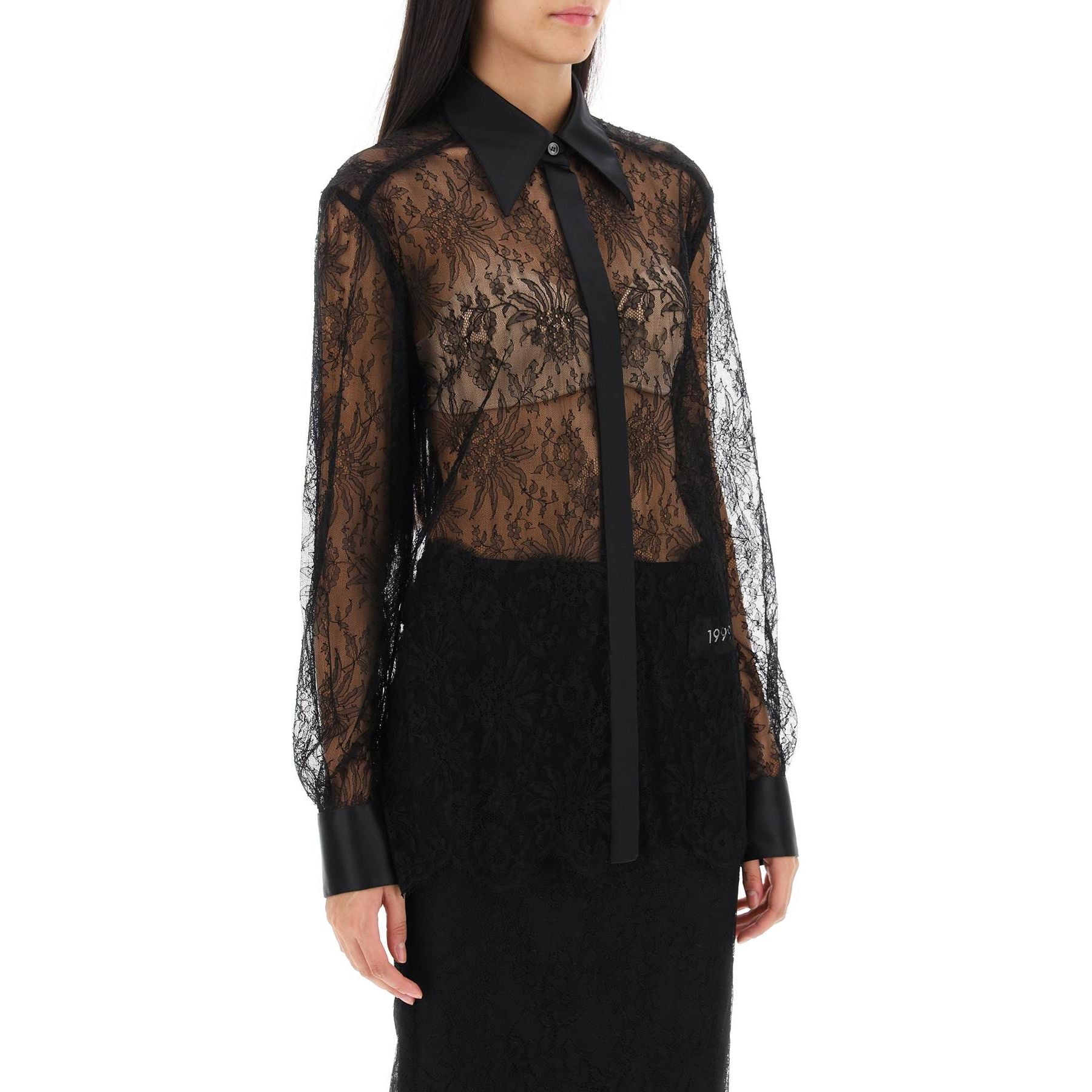 Floral Chantilly Lace Shirt