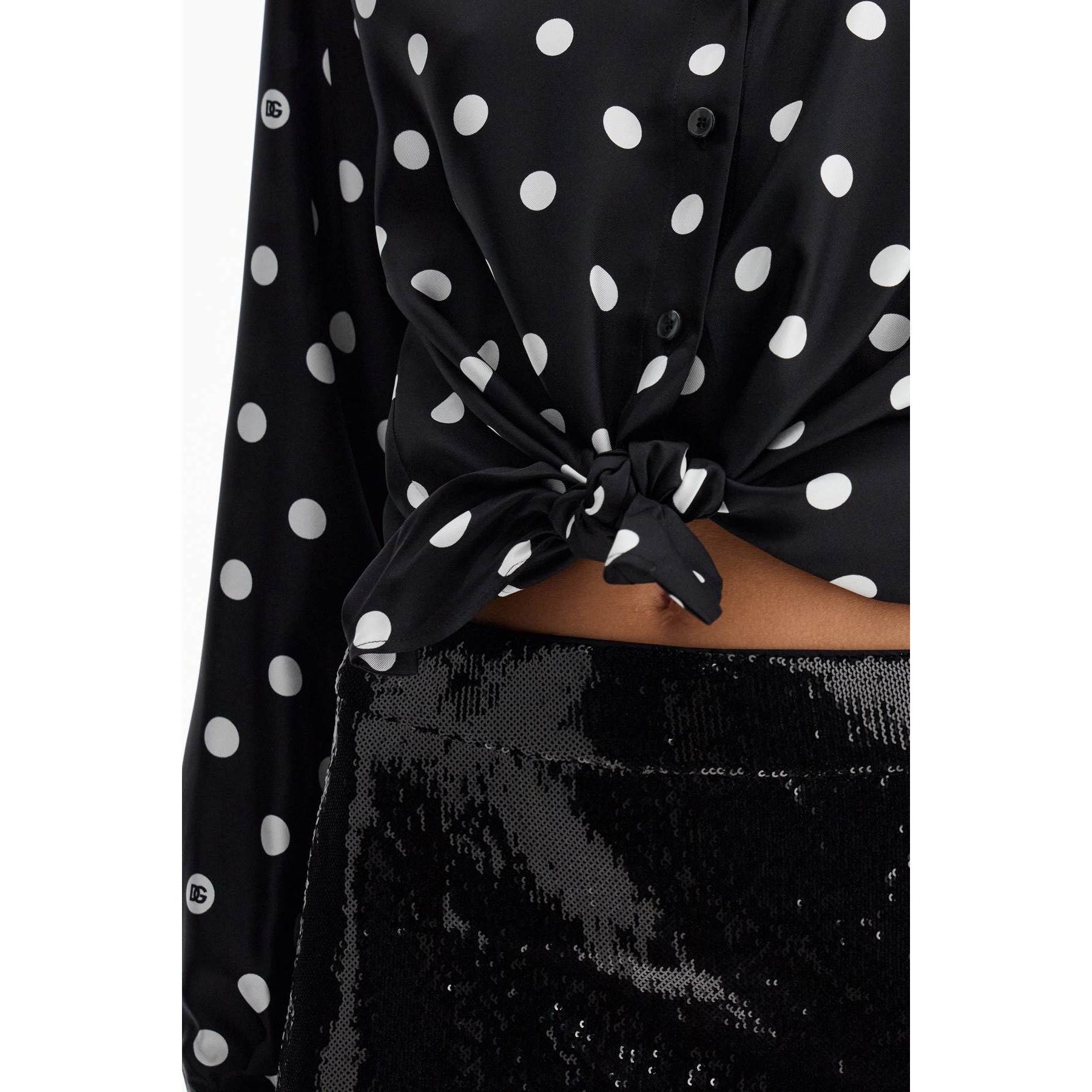 Silk Polka Dot Blouse