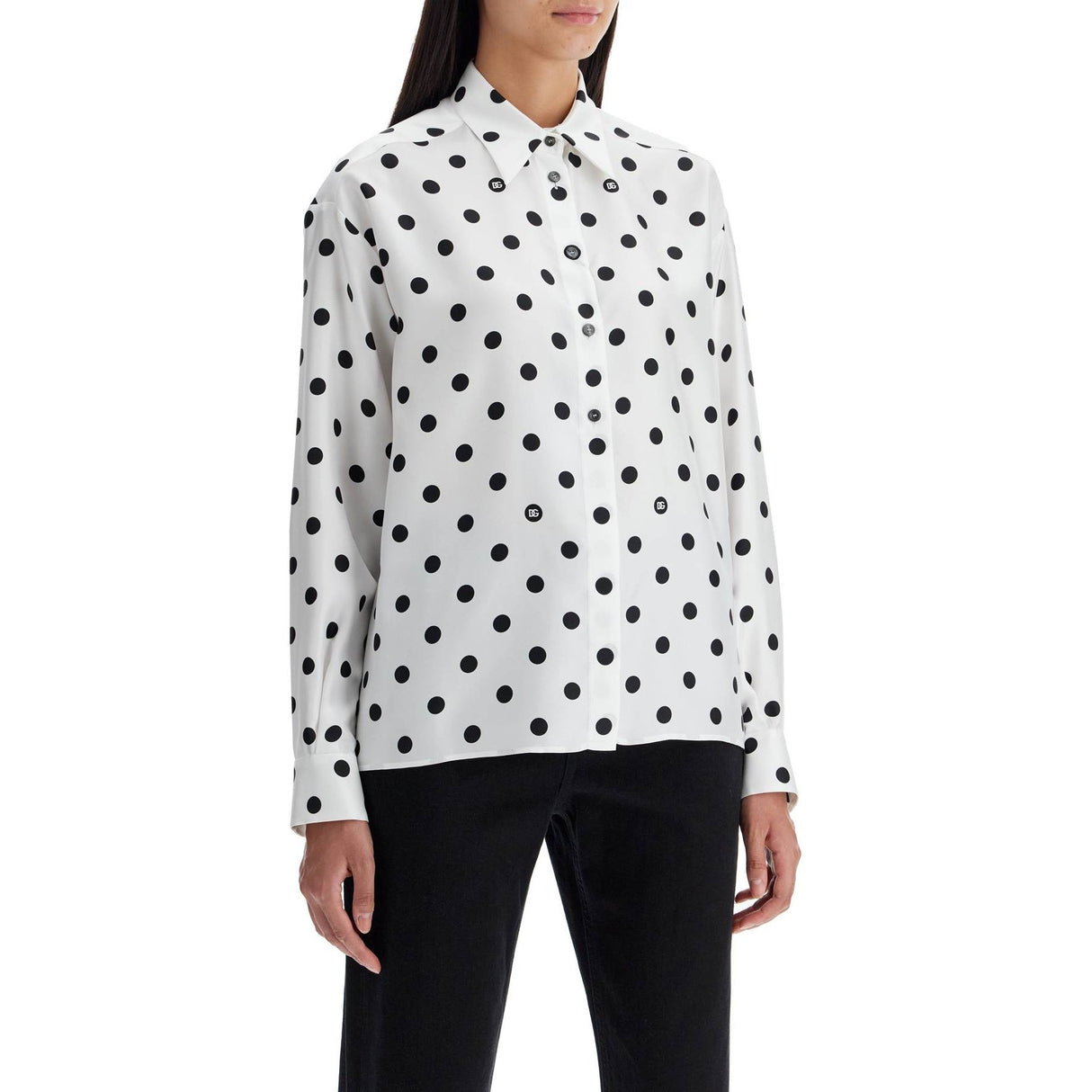 Silk Polka Dot Blouse