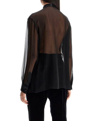 Bow Detail Chiffon Blouse-Dolce & Gabbana-JOHN JULIA