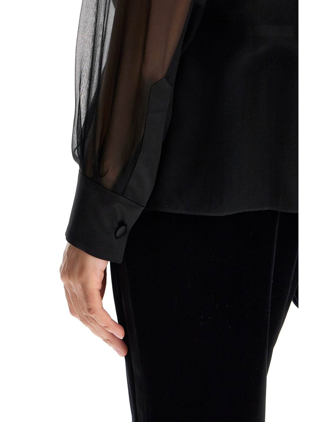 Bow Detail Chiffon Blouse-Dolce & Gabbana-JOHN JULIA