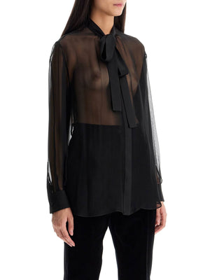 Bow Detail Chiffon Blouse-Dolce & Gabbana-JOHN JULIA