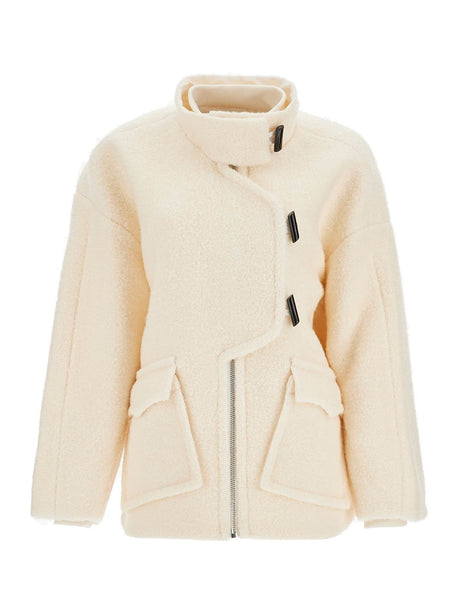 Bouclé Wool Over Jacket-Ganni-JOHN JULIA