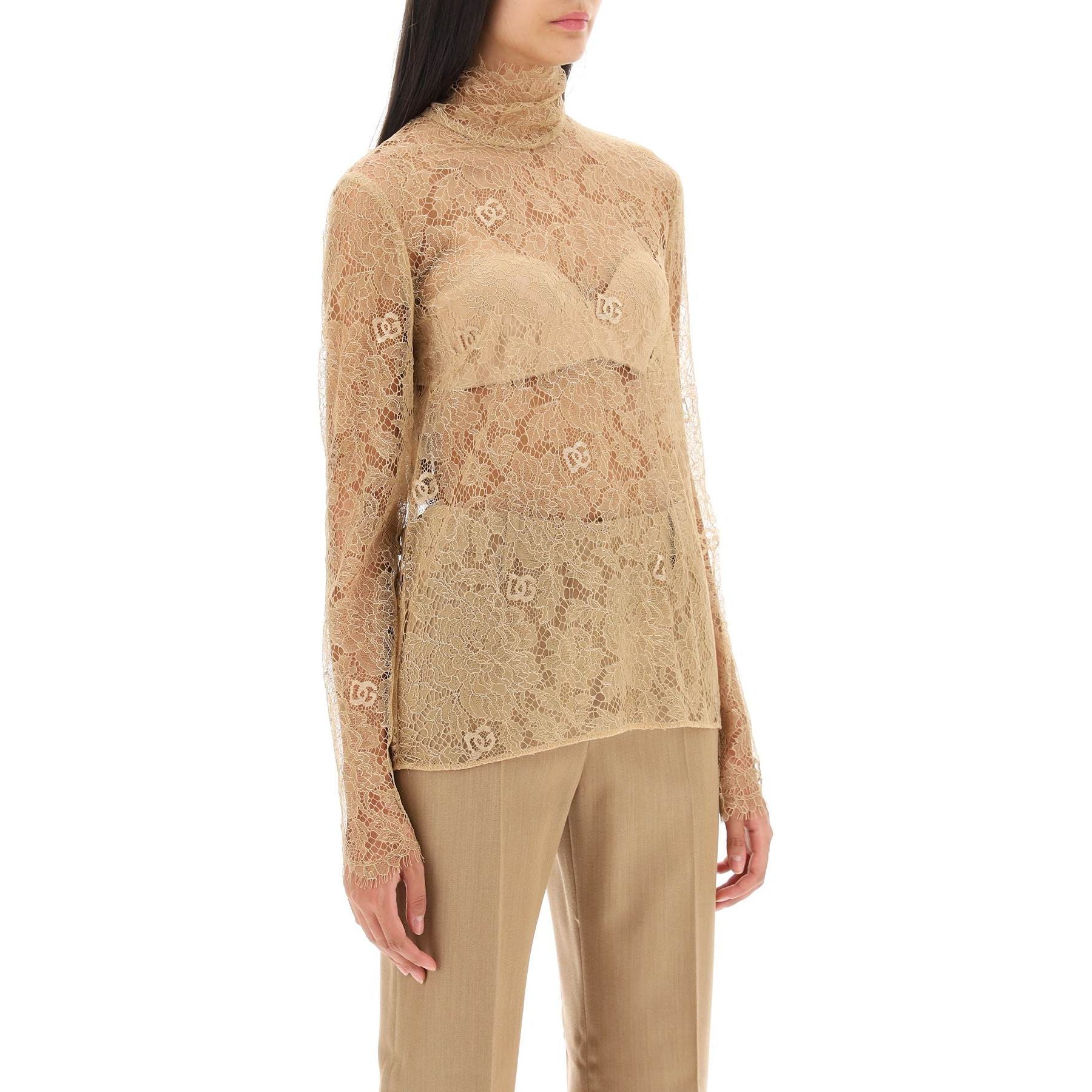 Blouse In Logoed Floral Lace