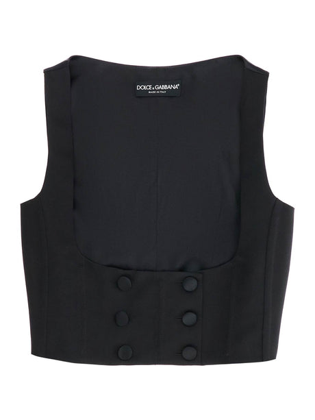 Silk Tuxedo Vest-DOLCE & GABBANA-JOHN JULIA