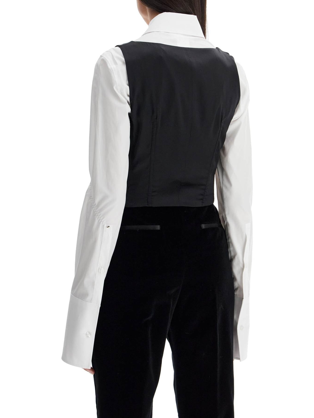 Silk Tuxedo Vest-DOLCE & GABBANA-JOHN JULIA