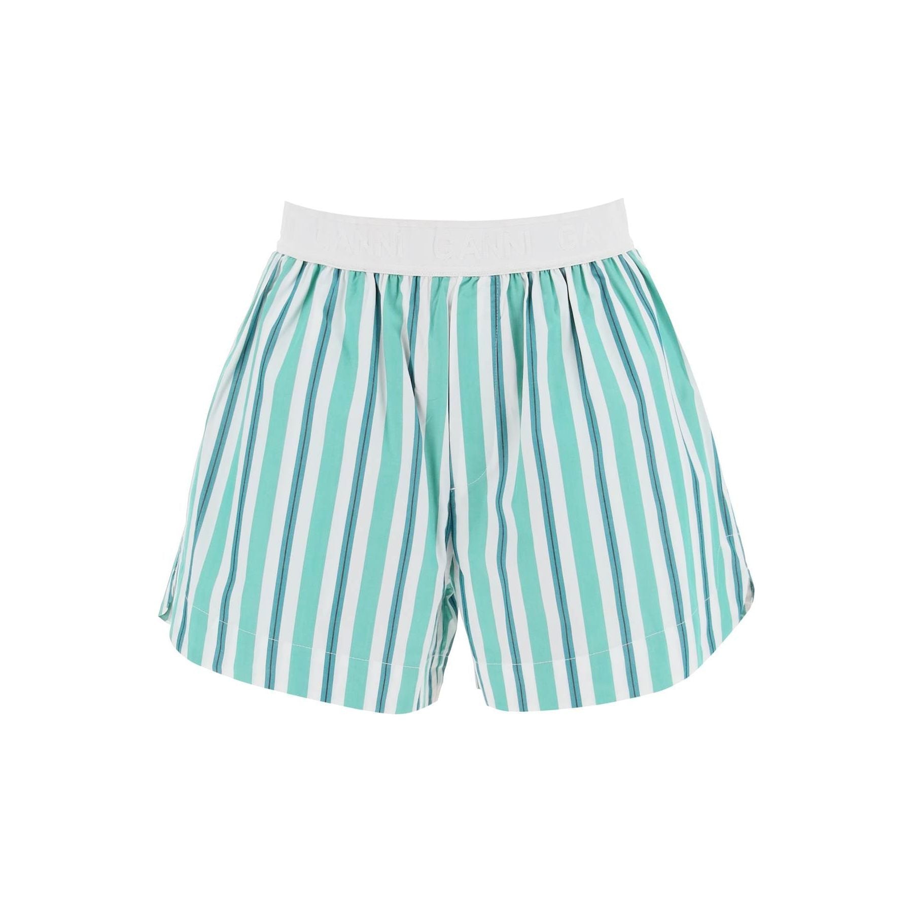 Striped Organic Cotton Elasticated Shorts