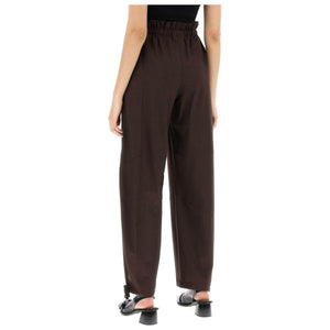 Drapey Melange Elasticated Waist Trousers.