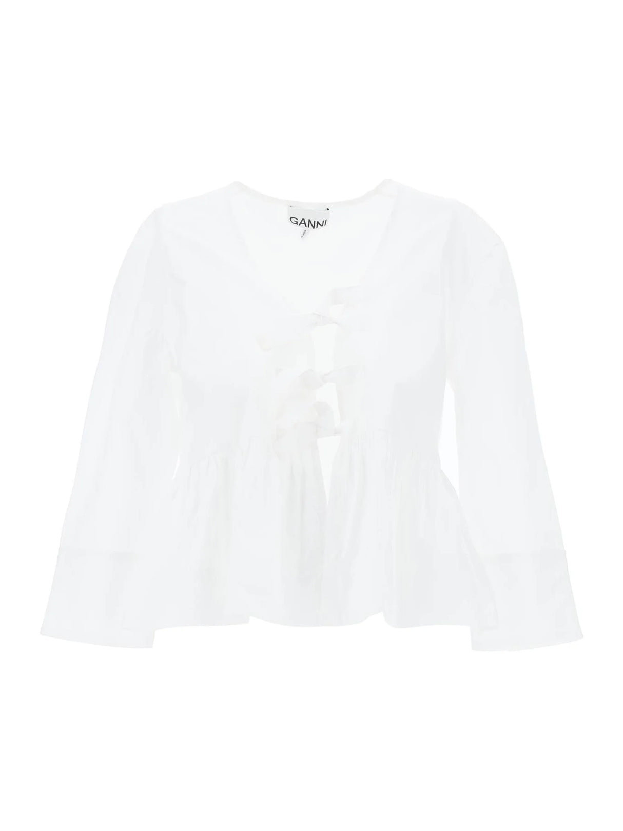 Peplum Cotton Blouse-GANNI-JOHN JULIA