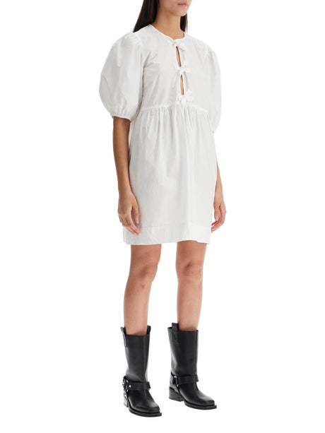 Tie String Mini Dress-Ganni-JOHN JULIA