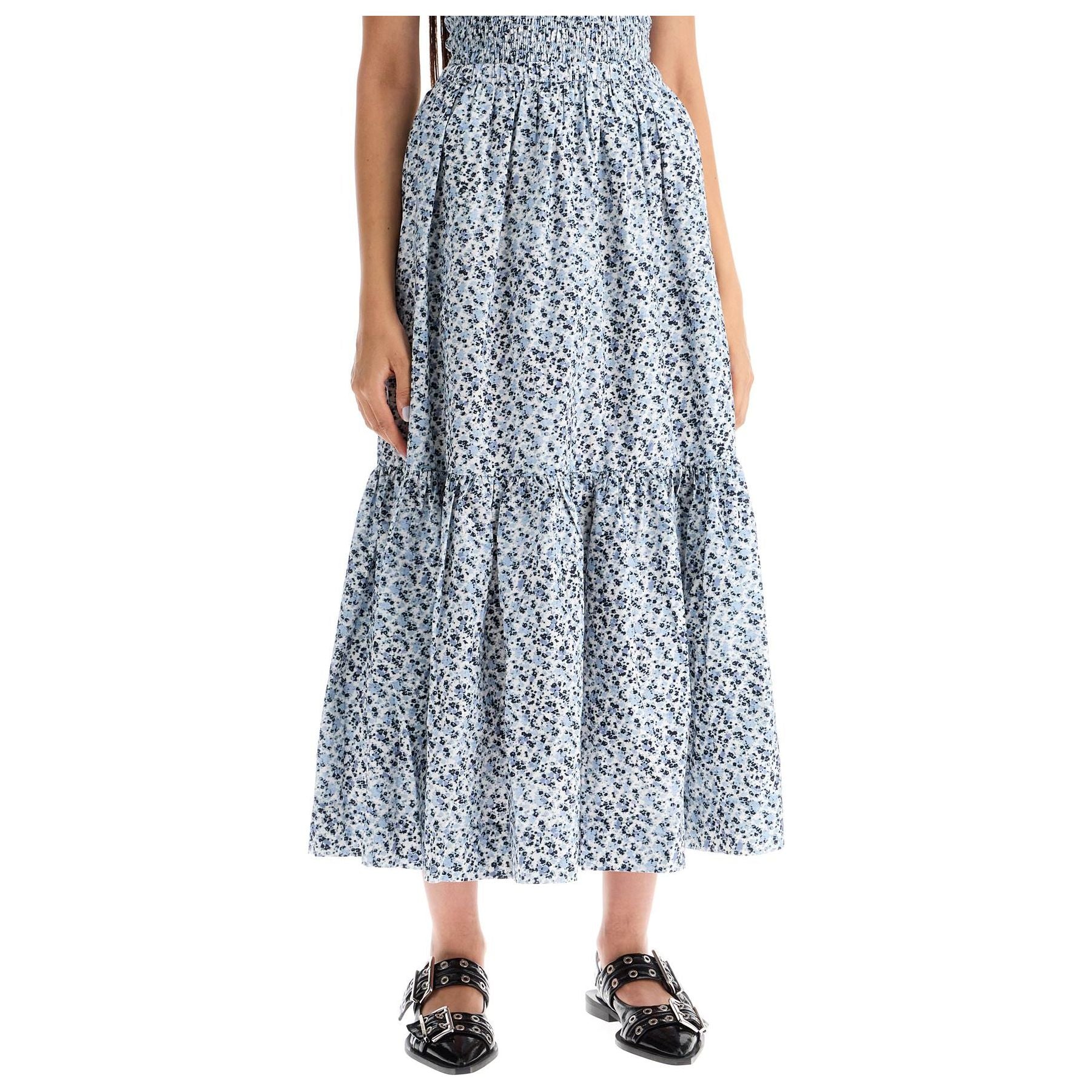 Organic Cotton Floral Flounce Skirt