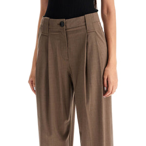 Sustainable Viscose Blend Flowy Trousers