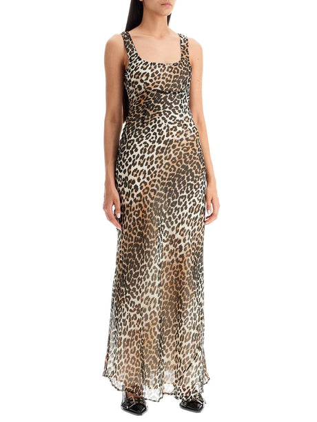 Maxi Animal Print Dress-Ganni-JOHN JULIA