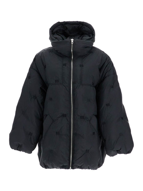 Down Jacket With Embroidered Logo-GANNI-JOHN JULIA