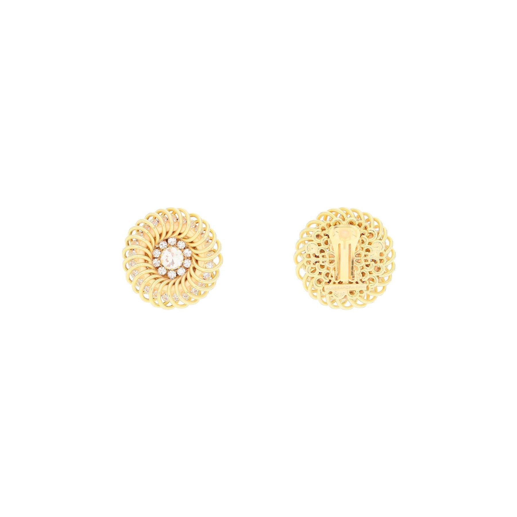 Gold-Finished Brass Spiral Clip Earrings