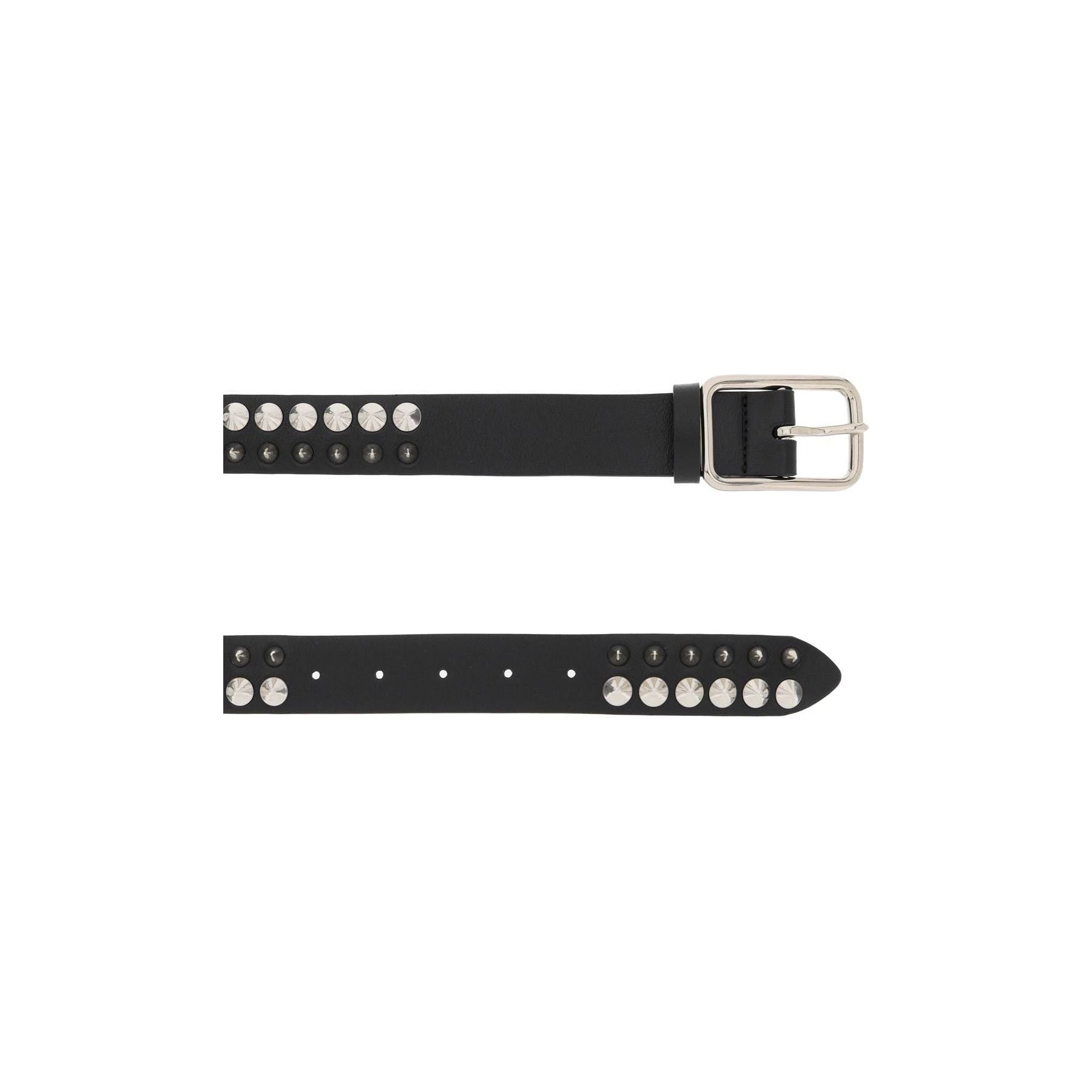 Leather Belt with Spikes