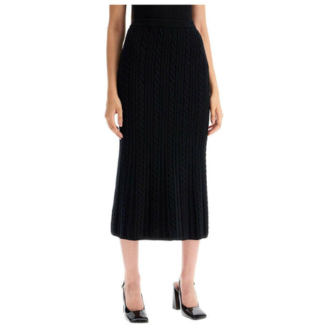 Knitted Wool Midi Skirt.