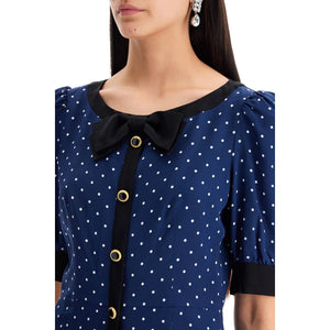 Polka Dot Silk Georgette Mini Dress