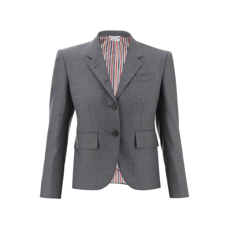 THOM BROWNE-Single Breasted Cropped Jacket In 120's Wool-JOHN JULIA