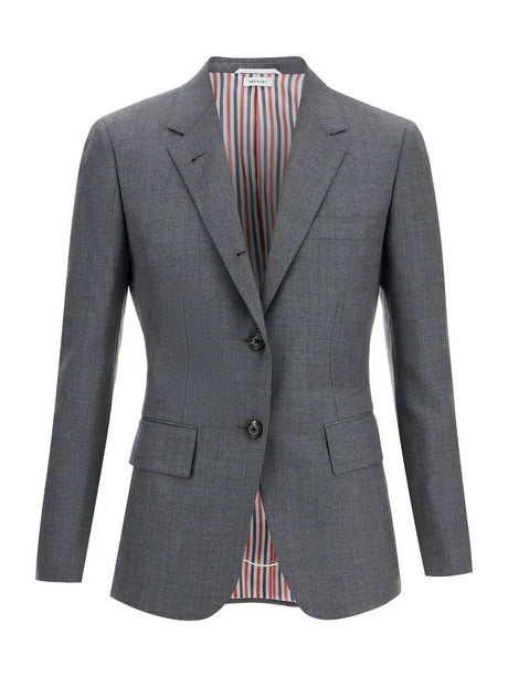 Slim Fit Wool Twill Jacket-Thom Browne-JOHN JULIA