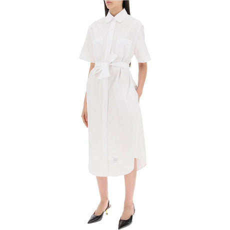 Cotton Poplin Belted shirt Dress.