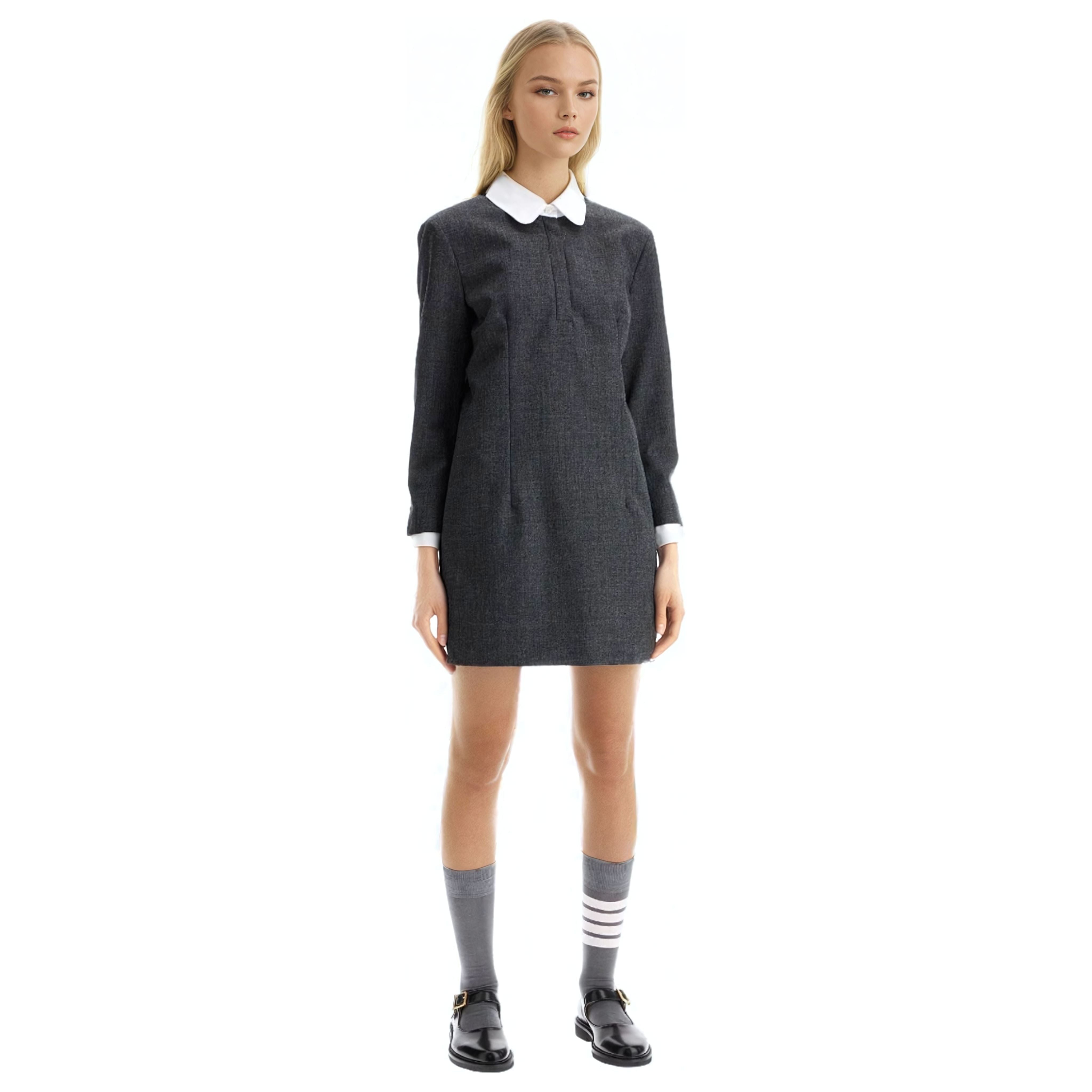 Wool Mini Shift Dress
