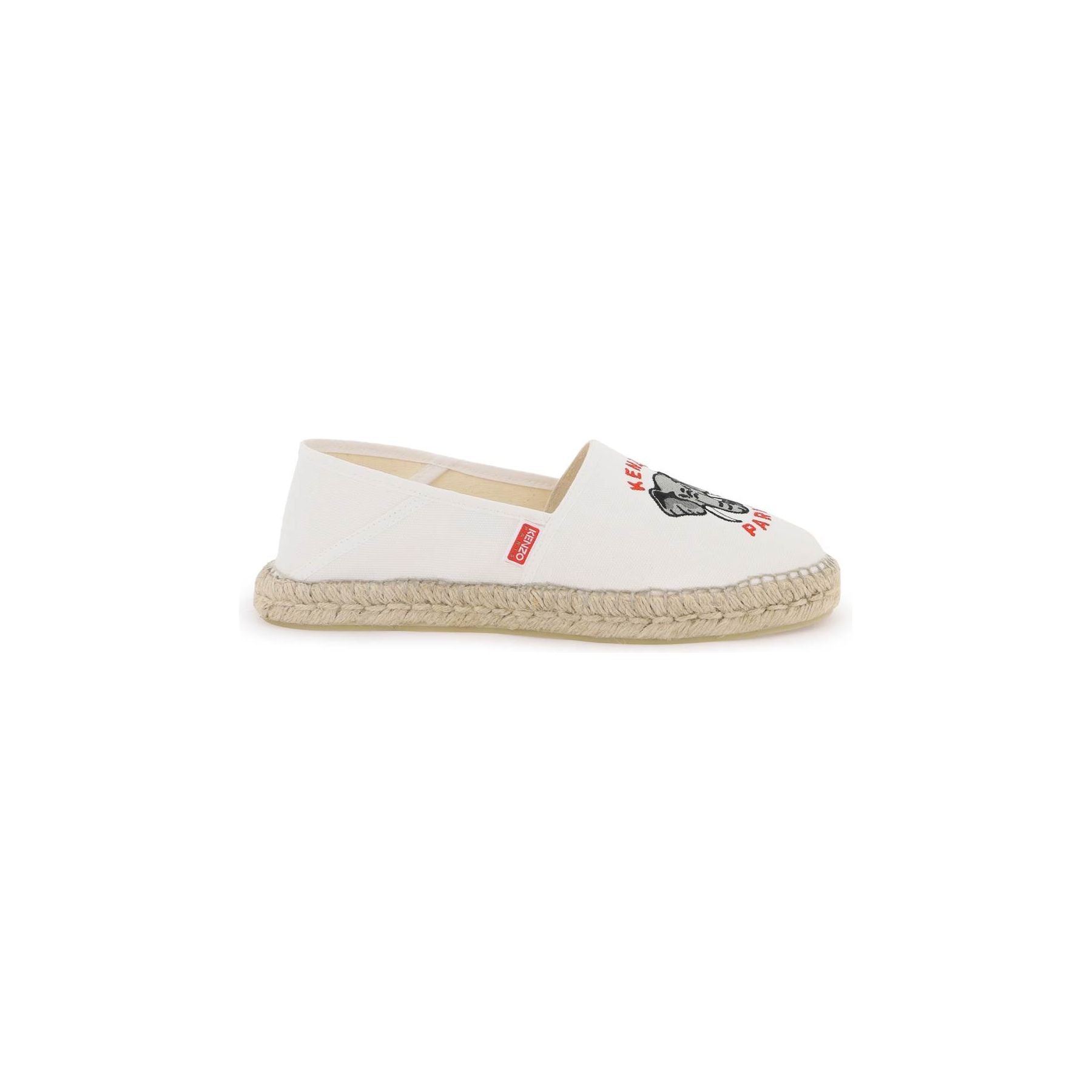 KENZO-Canvas Espadrilles With Logo Embroidery -JOHN JULIA.