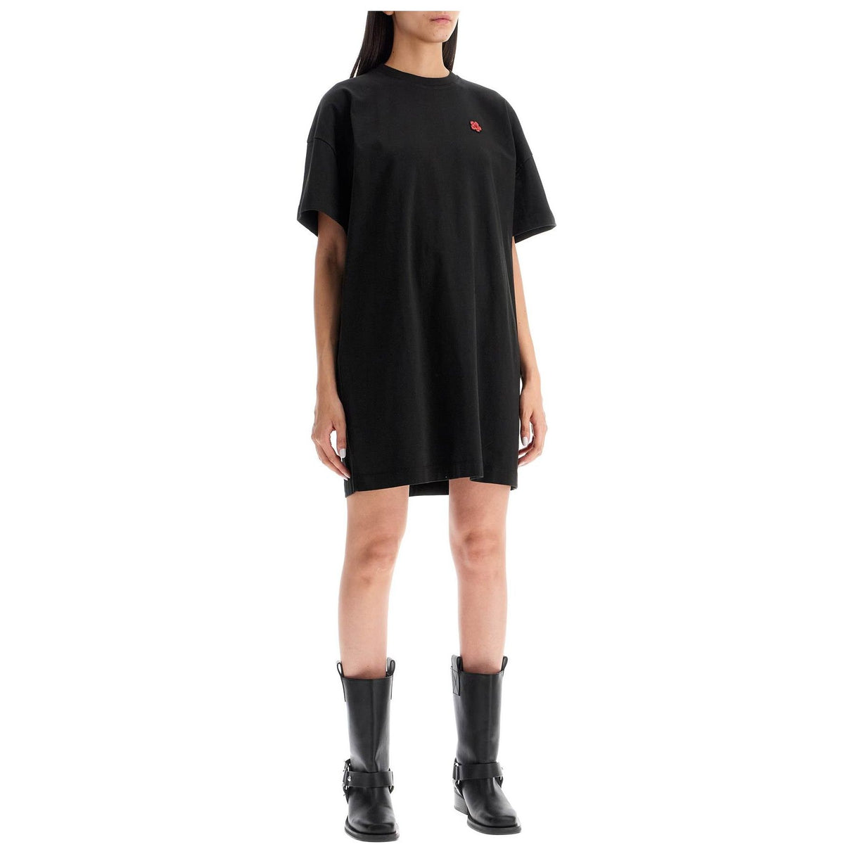 Boke Flower Cotton T-Shirt Dress