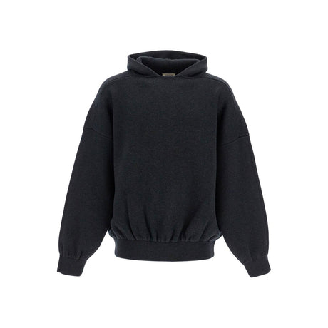 Hooded Knit Sweatshirt With