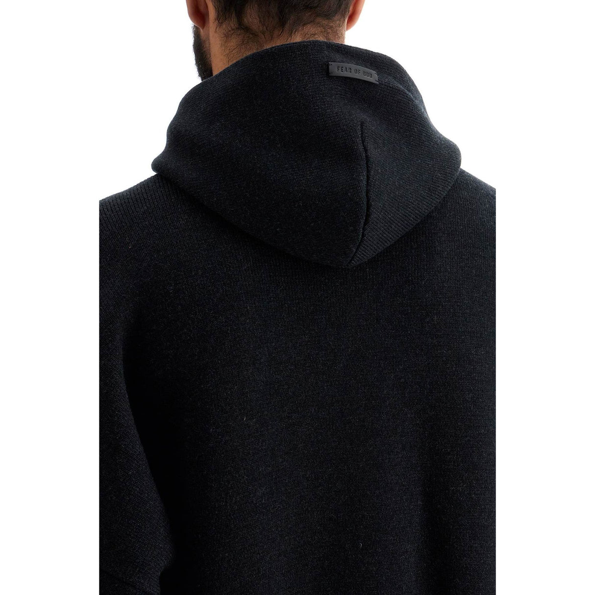 Hooded Knit Sweatshirt With