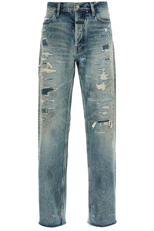 Distressed Straight Cut Jeans With A