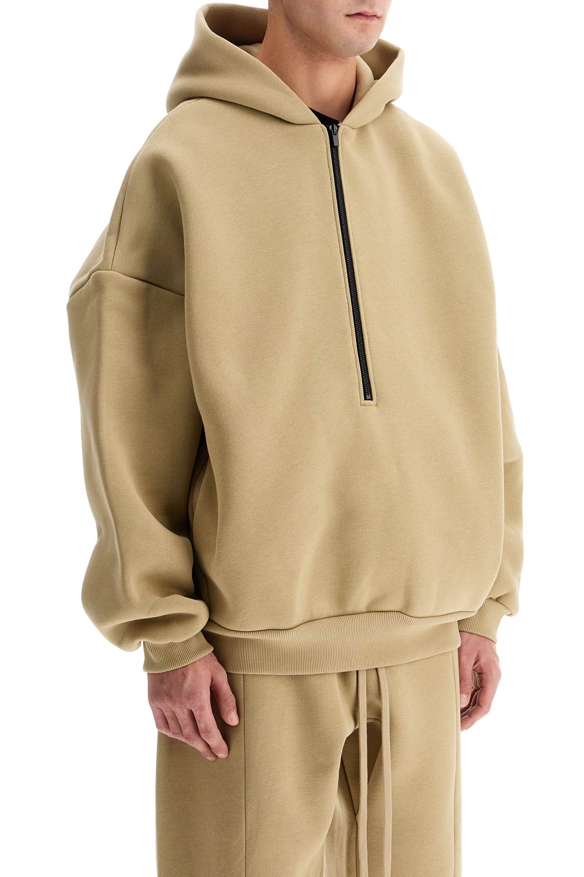 Hooded Sweatshirt With Half Zip