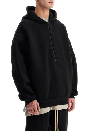 Hooded Sweatshirt With Half Zip